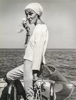 1959 Vintage RICHARD AVEDON Female Boat Fashion Jamaica Duotone Photo Art 16x20 • $194.23