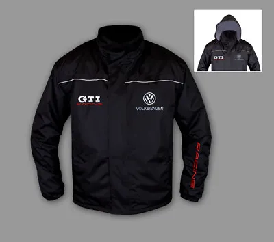 Mens Volkswagen GTI Sport Racing Windbreaker Jacket Apparel Embroidered • $67.11