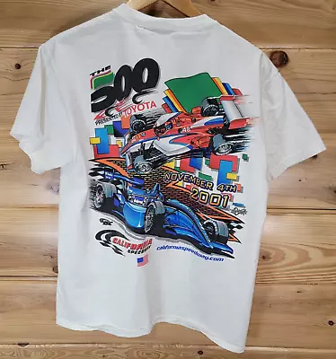 Vintage Indy 500 T Shirt Men Large California Speedway 2001 Toyota Racing • $19.99