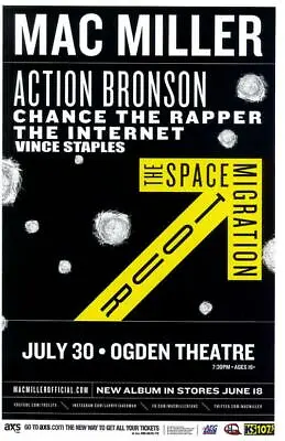 NEW MAC MILLER CHANCE THE RAPPER ACTION BRONSON THE INTERNET Rock Concert Poster • $10