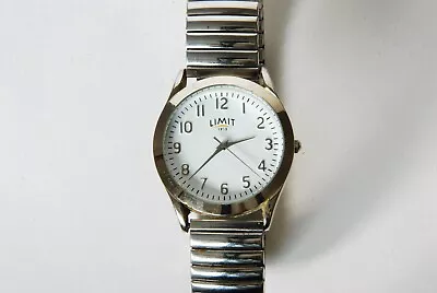 Limit Mens Expanding Bracelet White Dial Watch 5988 - Fully Working • £8.99