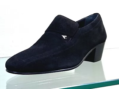 New *Reduced* Men's Donelli Classic Cuban Heel Black Suede Shoes By Paco Milan • £46