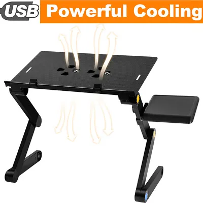 Uten 2 USB Fans Laptop Cooling Stand Ergonomic Cooling Pad Comfort Cooling Tray • £21.99