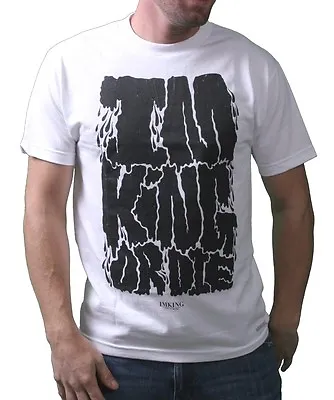 IM King Mens White Black Uzi I'm King Or Die Graphic T-Shirt USA Made NWT • $25.33