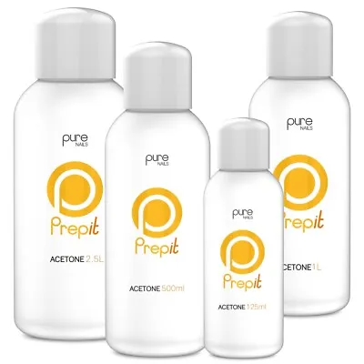 £10.99 • Buy Pure Nails 'Prep It' Pure Acetone Nail Tip, Acrylic, Soak Off Remover ALL SIZES