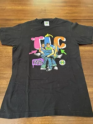 Vintage TLC T Shirt Small Black 1992 Cross Colours Band Hip Hop Rap Music Ya Dig • $37.99