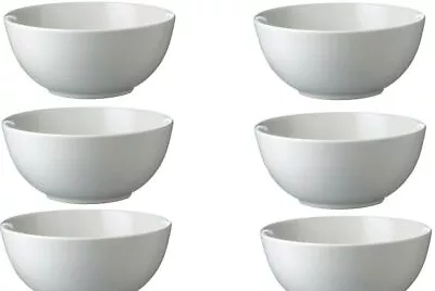 Large Size Melamine White Bowls For Breakfast Rice Cereal Buffets 600ml PACK 6 • £14.82