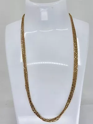Vintage 14K Yellow Gold Multi-Row Dot Link Chain 16.5  • $422