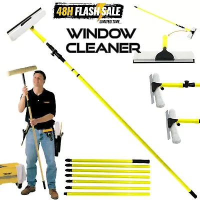 £14.99 • Buy Professional Large Window Cleaner Equipment Glass Cleaning Telescopic Squeegee