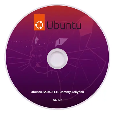 Ubuntu 22.04.3 LTS Jammy Jellyfish Installation DVD • £6.99