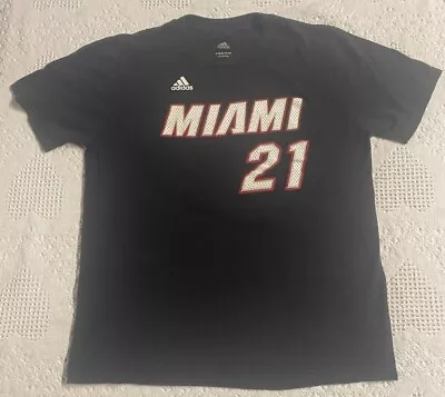 Black Adidas Miami Heat Hasan Whiteside Youth Large 14/16 Shirt • $9.98