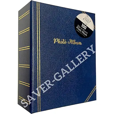 Slip In Photo Album 6x4 100 Pocket Photo Album Book BLUE Small Photo Albums Gift • £5.99