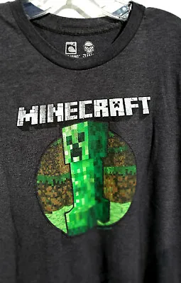 MOJANG Minecraft Creeper T-Shirt~Mens L~Graphic Tee~Charcoal~Large~Tee~Jinx • $19.95