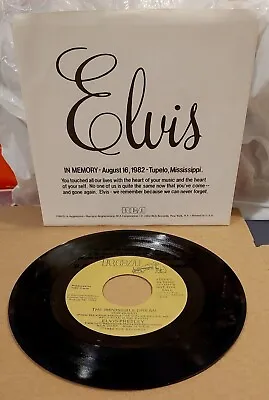 Elvis - August 16 1982 Tupelo - Impossible Dream/American Trilogy Promo 45rpm NM • $39.99