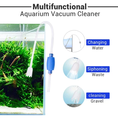 $9.89 • Buy Aquarium Vacuum Cleaner Siphon Gravel Cleaner Water Change Fish Tank Pump Filter