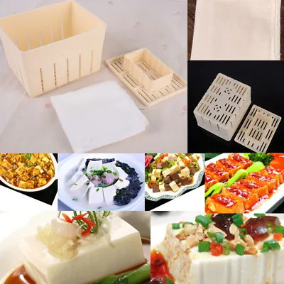 Tofu Maker Press Mold Kit + Cheese Cloth DIY Soy Pressing Mould Kitchen ToolH:da • £6.47