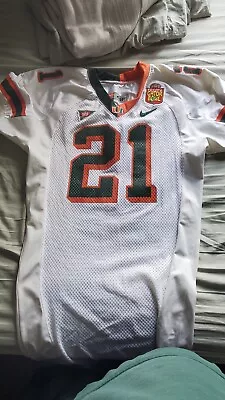 Miami Hurricanes Nike Game Worn Jersey #21 RB James Jackson Size 48 Pre-owned!  • $1000