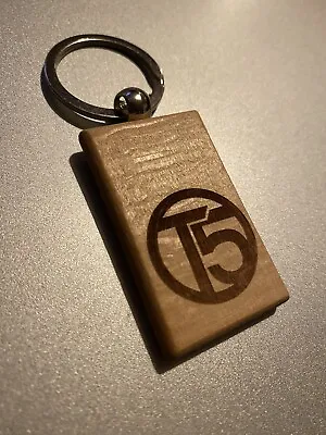 Oak Key Ring - VW T5 - Camper Van - Engraved Gift • £7