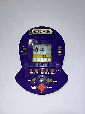 Yahtzee Jackpot Purple Handheld Travel Game 1999 Hasbro Tested Works • $8.49