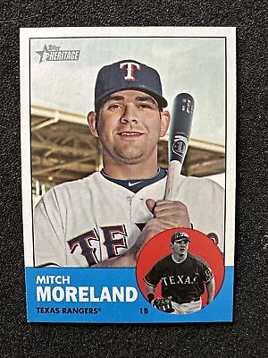 MITCH MORELAND #180 2012 Topps Heritage Baseball QTY Texas Rangers • $1.49