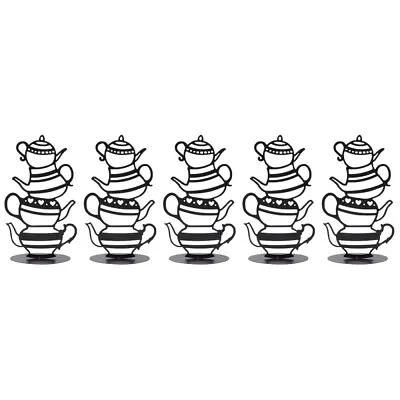  5 Pack Metal Wall Art Desk Decorations Wrought Iron Teapot Household • £41.25