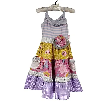 Girls NWT Mustard Pie Magnolia Pie Ruffled Tiered Dress Size 4 • $36