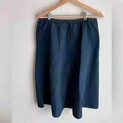 J. JILL Womens Fine Corduroy Midi Flowy 100% Cotton Skirt Size Medium • $12.50