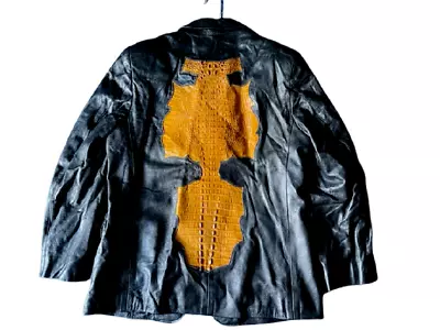 Vintage Passions By Marko Alligator Skin Hand Tooled Leather Blazer Jacket 44 • $500