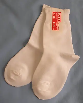 Dance Ballet Tap Socks White Child Shoe Size 6-8.5 Freed Of London BNWT • £2.69