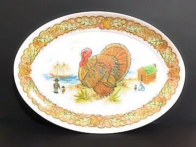 VINTAGE BROOKPARK MELMINE MELMAC 21   X 15” TURKEY PLATTER No.1521 Thanksgiving • $31.85