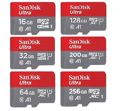 SanDisk 32GB 64GB 128GB 256GB 512GB ULTRA A1 Micro SD Memory Card Lot C10 120MBs • $6.25