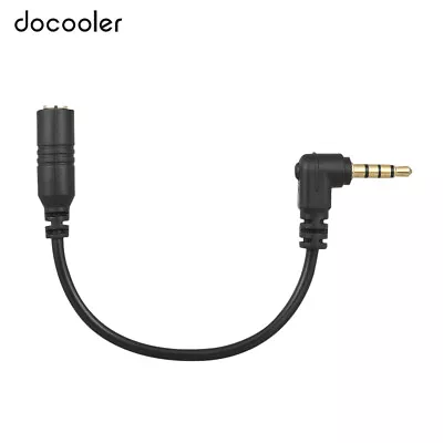 3.5mm 3 Pole TRS Female To 4 Pole TRRS Male 90° Right Angled Mic Adapter A8R5 • £3.13