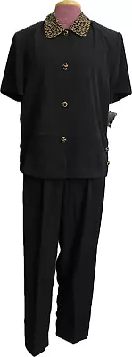 M.H.M Melissa Harper Women's Pants Suit Black Size 14 • $34.99