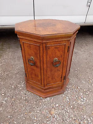 Mid Century Pecan Octagon End Table By Drexel  (ET46) • $399