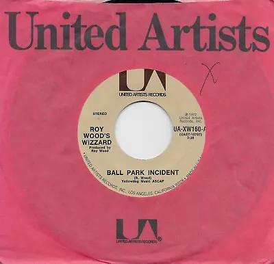 ROY WOOD WIZZARD  Ball Park Incident  Rare 45 From 1972  ELO  THE MOVE • $9.99