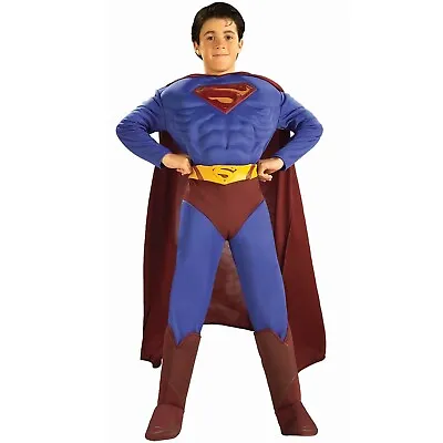 Rubies Costume DC Comics Deluxe Muscle Chest Superman Halloween Costume Kids MED • $21.99