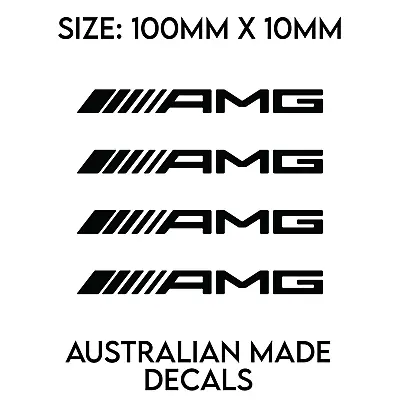 Mercedes AMG Brake Caliper Decals Set Of 4. 100mm X 10mm. Premium Vinyl. • $19.99