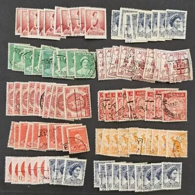 Bulk Australia Predecimal Stamps X100 (s475) • $3.50