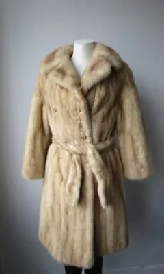 Women's Sz 6  Brown Cross Mink Fur Coat Jacket MINT CLEARANCE SALE! • $350