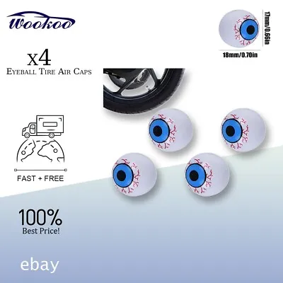 4 Pack Eyeball Tire Air Caps Tire Valves Stem Caps Tire Air Caps Metal  • $1.08