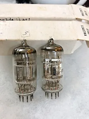 Mazda 12AU7WA 6189 Triple Mica Silver Plate NOS NIB Matched Pair • $980