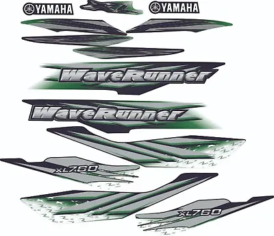 YAMAHA WAVERUNNER XL 760 1999 Graphics / Decal / Sticker Kit GREEN CUSTOM • $95