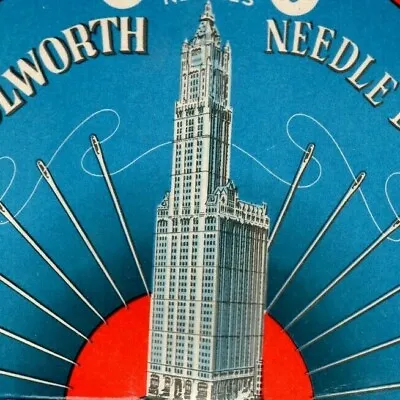 C1920's-30's Vintage Advertising Sewing Needle Book -  Woolworth Building  • $12.99