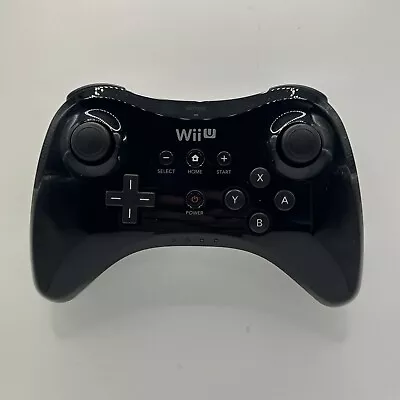 Genuine Nintendo Wii U Pro Controller Black Wireless - WUP-005 Tested & Working • $50