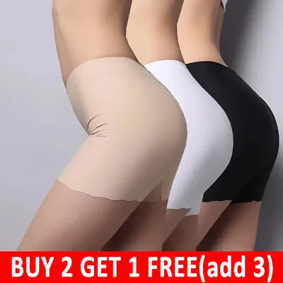 Soft Elastic Safety Pants High Waist Under Leggings Shorts Anti Chafing Womens • £3.60