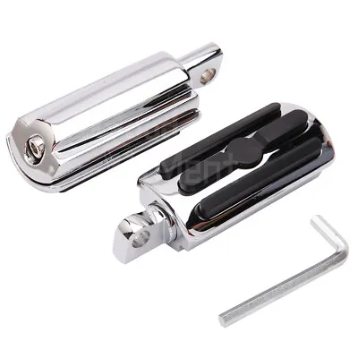 $39.19 • Buy 1-1/4  Chrome Highway Foot Pegs Rest For Harley V-Rod Heritage Softail Touring