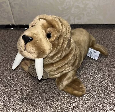 RUSS BERRIE YOMIKO CLASSICS Brown Animal Sealife Walrus Soft Cuddly Plush Toy • £5.99