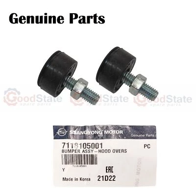 $15.89 • Buy GENUINE SsangYong Musso SUV 1996-2007 Bonnet Overslam Bump Stop Rubber X2