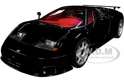 Bugatti Eb110 Ss Super Sport Nero Vernice Black 1/18 Model Car By Autoart 70919 • $229.99