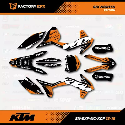 Orange Racing Graphics Kit Fits KTM 13-15 SX SXF XC XCF 125 150 250 300 450 6N • $74.99